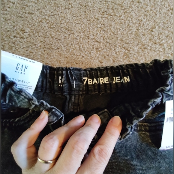 Gap Girls Black Barrel Jeans Washwell Various sizes NWT - Picture 2 of 6